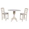 International Concepts Round 42 in Rd Ped Gathering Ht Table, 2 Stools, Unfinished, Ready to Finish, 42 in W, 42 in L, Wood K-42DPT-11-S402-2 - alternate 1